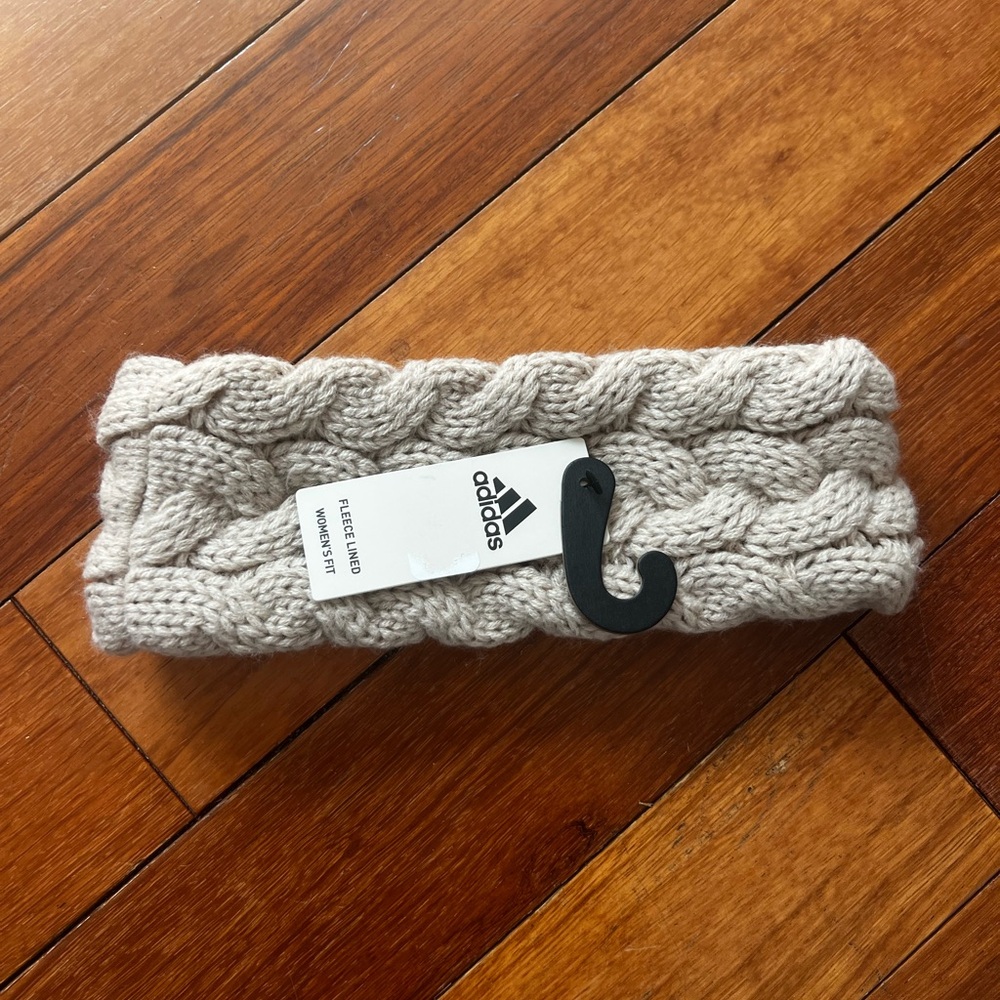 Adidas Cream Cable Knit Headband